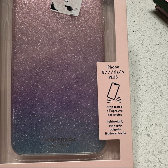 NIB KATE SPADE "Ombre Glitter" Hardshell Case for Apple iPhone 8/ 7/ 6s/ 6 NEW!! - Picture 3 of 5